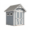 Gartenhaus 180 x 120 x 220 cm aus Holz Grau Weiß im Landhausstil