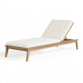 Sonnenliege 200 x 70 cm Holz Beige verstellbar für Garten und Terrasse